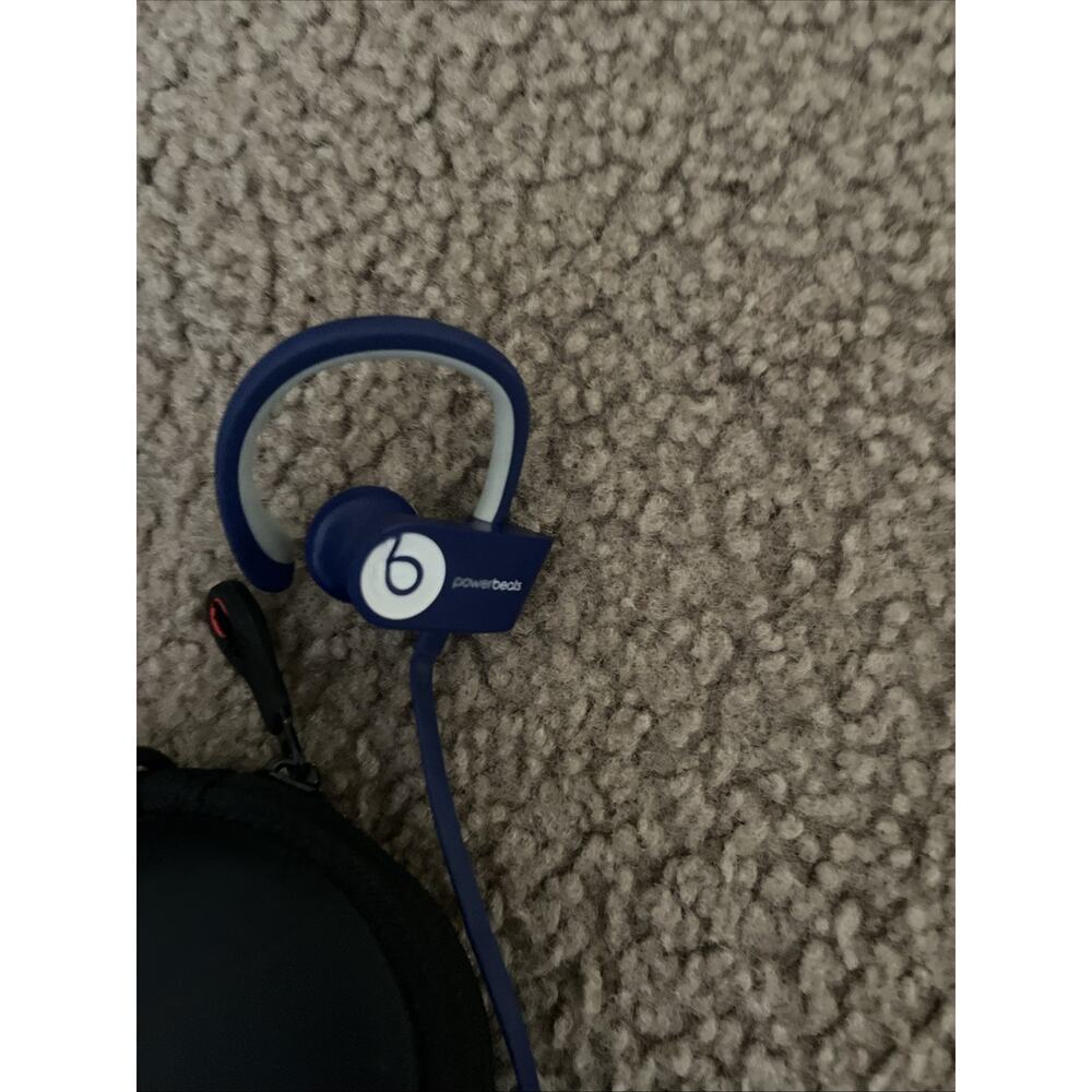 Genuine Power Beats 1 By Dr. Dre Wired Blue Original Pre-owned - Picture 3 of 8
